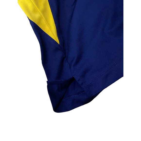 Sport Tek Polo Shirt Adult XL Yellow Navy Lightweight Rugby Golf Casual Mens - Picture 7 of 9